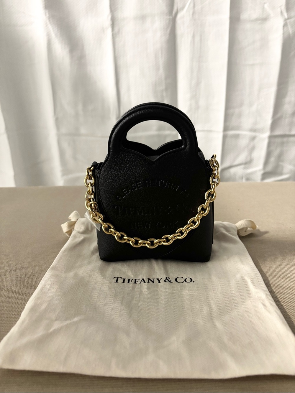 Tiffany & Co. Return to Tiffany Mini Heart Tote Bag | Black Leather | $1,750